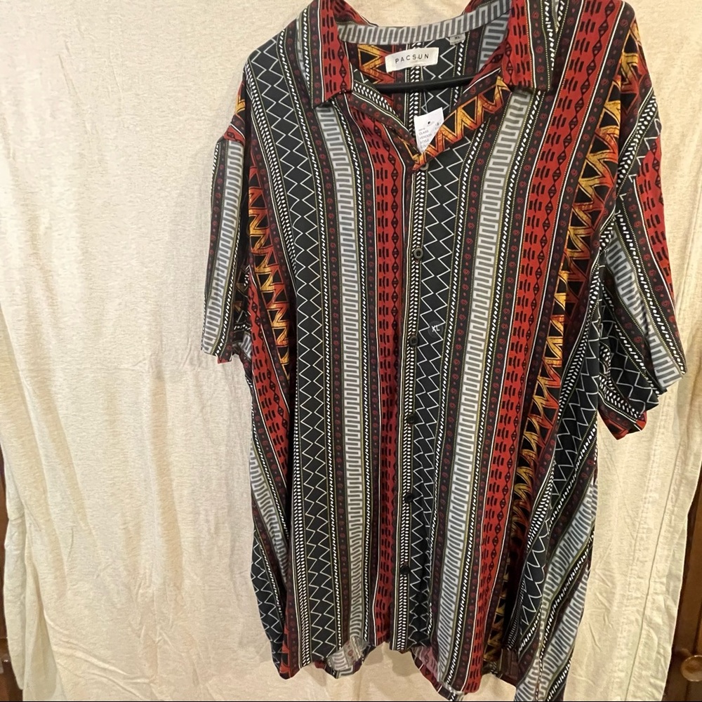 Tribal Print Button Up